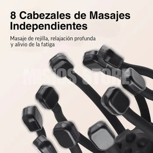 MASAJEADOR DE 8 PUNTOS RECARGABLE + PARCHES DESINTOXICANTES
